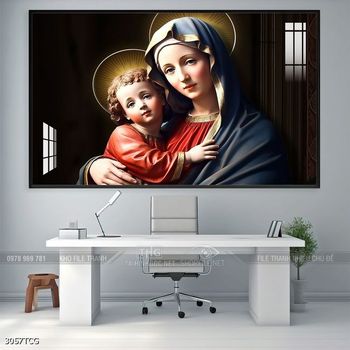 File tranh công giáo decor trang trí tường phòng thờ