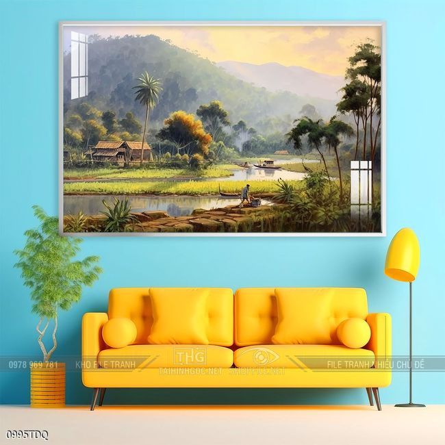 Tranh phong cảnh làng quê Việt Nam