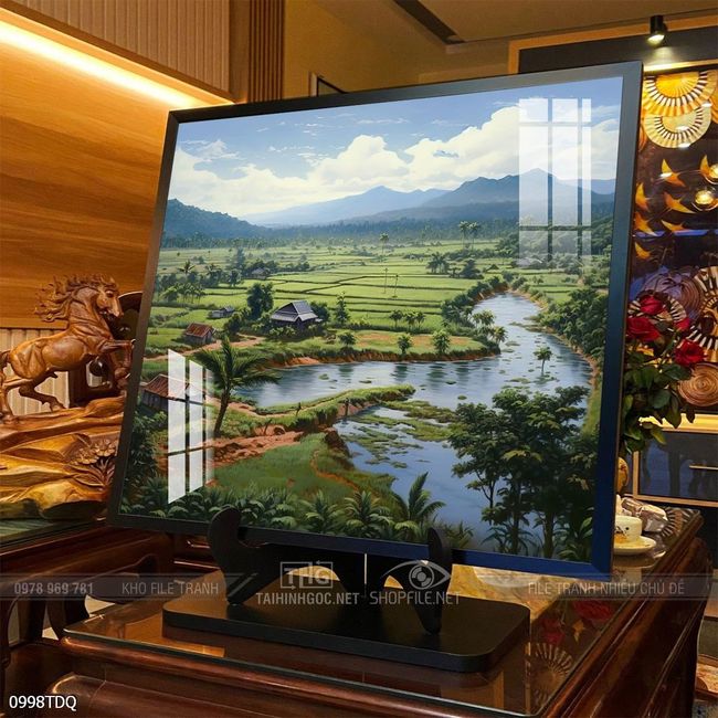 Tranh phong cảnh quê hương làng quê Việt Nam