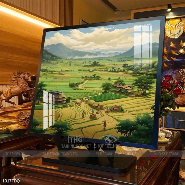 Tranh làng quê treo tường
