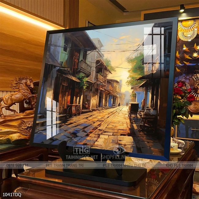 Tranh làng quê treo tường