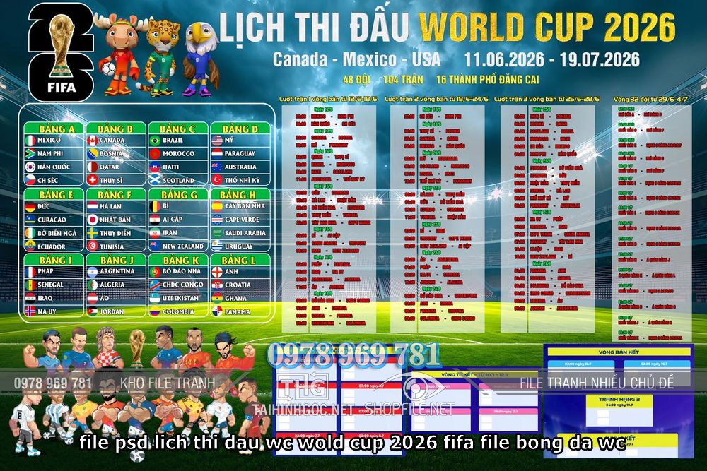 file psd lich thi dau wc world cup 2026 fifa file bong da wc