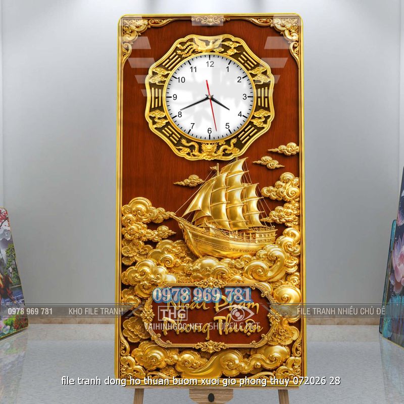 file tranh dong ho thuan buom xuoi gio phong thuy 072026 28