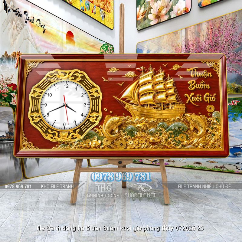file tranh dong ho thuan buom xuoi gio phong thuy 072026 29