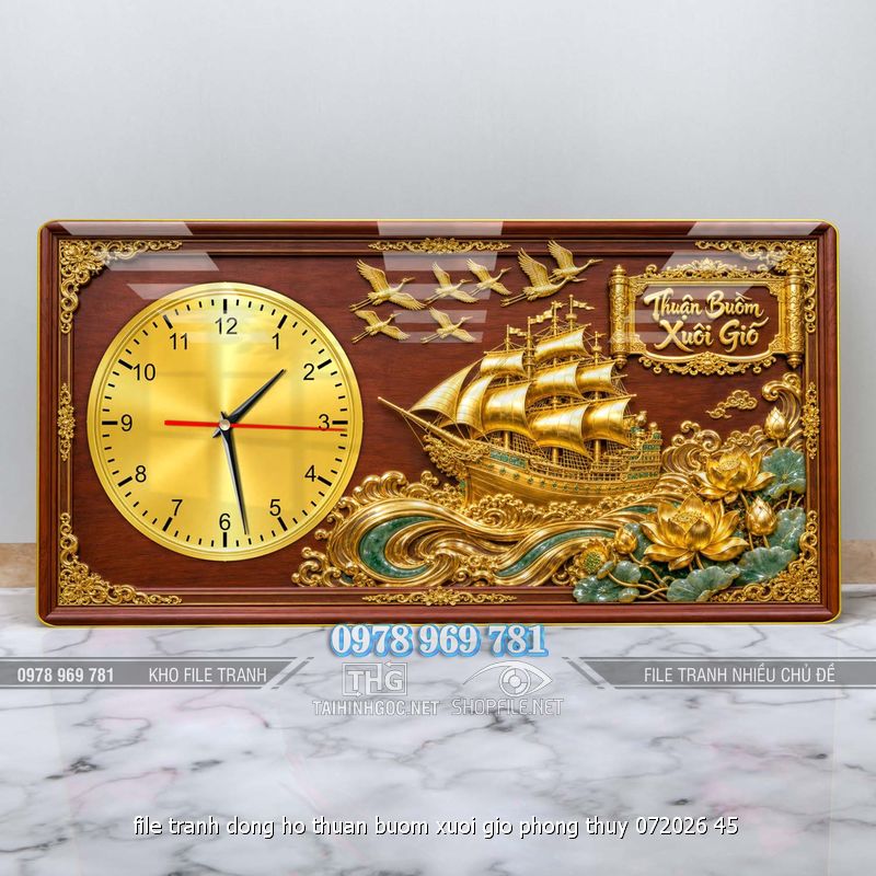 file tranh dong ho thuan buom xuoi gio phong thuy 072026 45