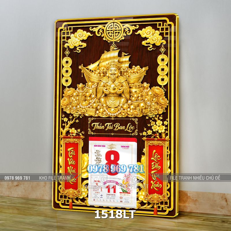File bloc lịch Tết thần tài đón xuân thuận buồm xuôi gió 1518LT