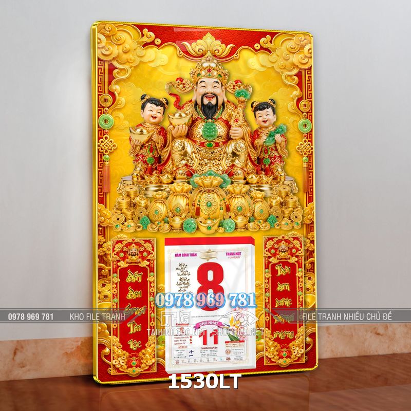 File lịch bloc thần tài tài lộc 1530LT