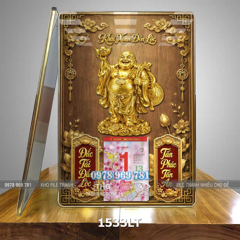File lịch bloc di lặc đón xuân đinh mùi 1533LT