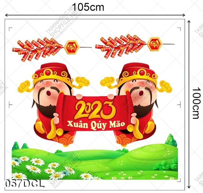 Decal mừng xuân quý mão năm 2023