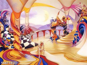 Tranh 3D hoạt hình dán tường