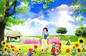 Tranh Bạch Tuyết trên cánh đồng