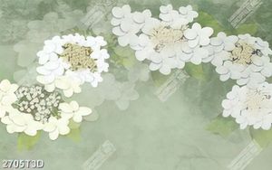 Tranh gắn tường hoa nền xanh chất lượng cao