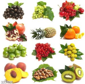 Tranh in kính các loại trái cây tươi ngon ốp bếp