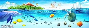 Tranh treo tường bếp đại dương cá heo