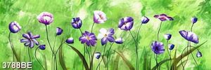 Tranh vẽ hông hoa tím treo tường nhà bếp