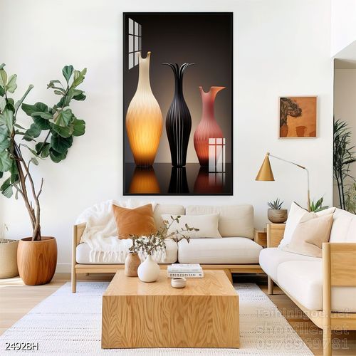 Tranh bình hoa đẹp decor trang trí tường