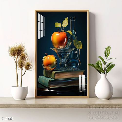 Mẫu tranh bình hoa nghệ thuật decor tường 