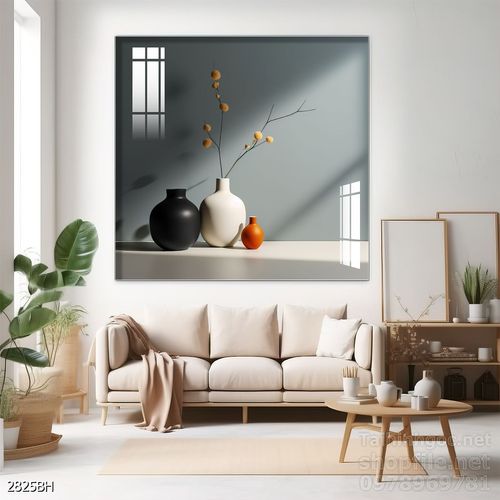 Mẫu tranh bình hoa nghệ thuật decor tường 