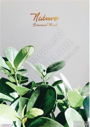 Tranh ngọn cây xanh trang trí treo tường quán cà phê