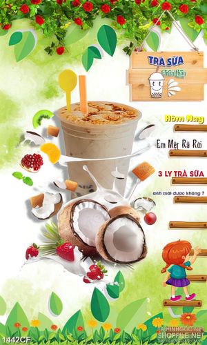 Tranh cà phê ly trà sữa thơm ngon bên tán hoa hồng đỏ rực in 5d