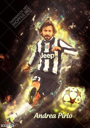 Tranh cầu thủ đá bóng Andrea pirlo