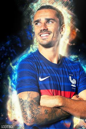 Tranh bóng đá cầu thủ Griezmann đội tuyển Pháp