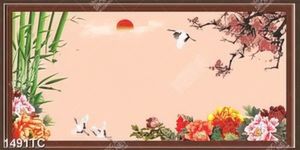 Tranh tre và mẫu đơn