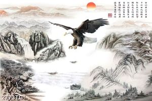 Tranh thủy mặc và chim đại bàng