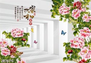 Tranh hoa mẫu đơn dán tường đẹp