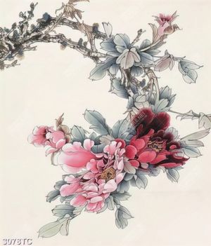 Tranh hoa mẫu đơn