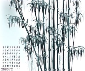 Tranh thư pháp cây Trúc