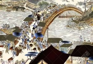 Tranh phố cổ ngày xưa