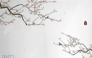 Tranh hoa đào dán tường đẹp