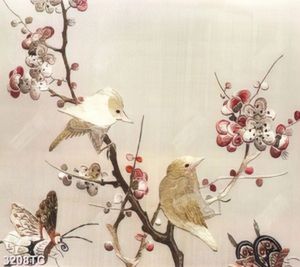 Tranh chim và hoa đào