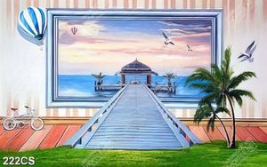 Tranh dán tường khung cửa sổ và biển in uv