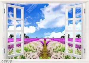 Tranh vườn hoa tulip và ô cửa trang trí phòng ngủ đẹp nhất