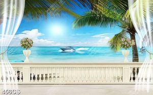 Tranh ban công nhìn ra biển chất lượng cao