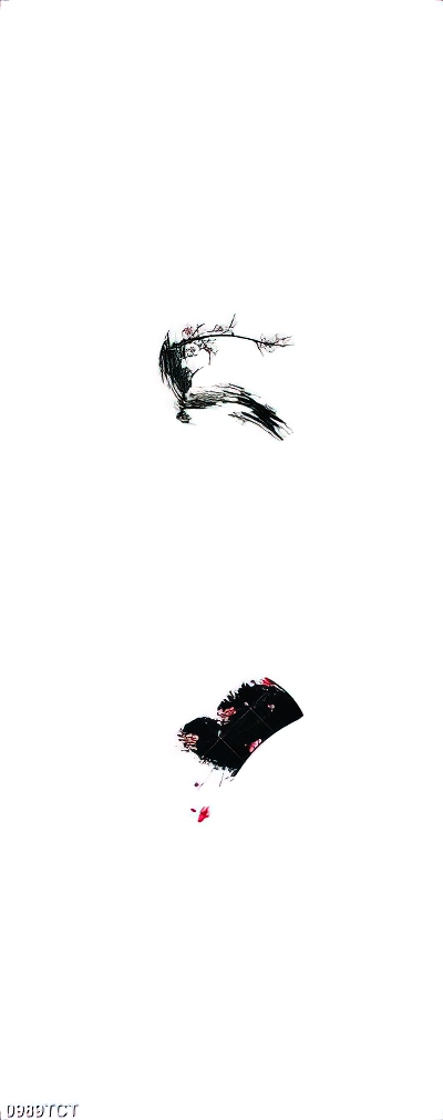 Tranh thư pháp cành đào