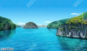 Tranh hòn đảo ở đại dương chất lương cao