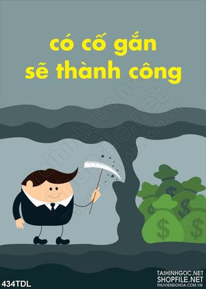 Tranh động lực cố gắng sẽ thành công in canvas