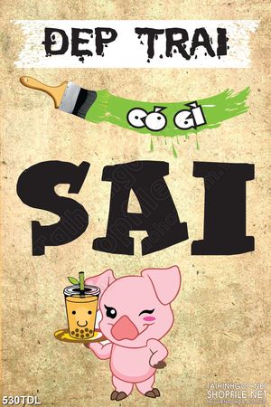 Tranh ca phe in canvas động lực đẹp trai có gì sai