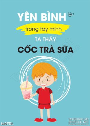 Tranh ca phe in canvas động lực phát huy đam mê trà sữa