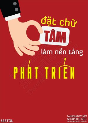 Tranh động lực đặt chữ tâm lên hàng đầu in 3d