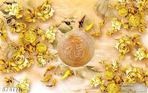 Tranh giả ngọc hoa mẫu đơn