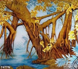 Tranh giả ngọc cây xanh