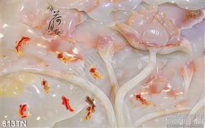 Tranh giả ngọc cá chép phong thủy