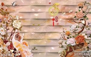 Tranh giả ngọc chim công và hoa