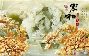 Tranh giả ngọc hoa mẫu đơn