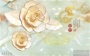Tranh giả ngọc hoa mai thư pháp