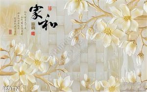 Tranh giả ngọc hoa nền gạch
